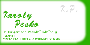 karoly pesko business card